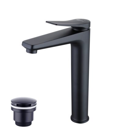 Lemark LM3709BL Смеситель для умывальника высокий, монолитный, черный