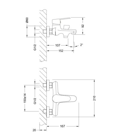 Lemark LM0314C "Point" смеситель для ванны