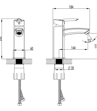 Lemark LM3537C "MARS" Смеситель для умывальника монолитный, хром