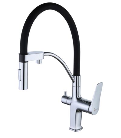 Lemark LM3074C "Комфорт"Смеситель для кухни с гибким изливом, с подключением к фильтру,хром.