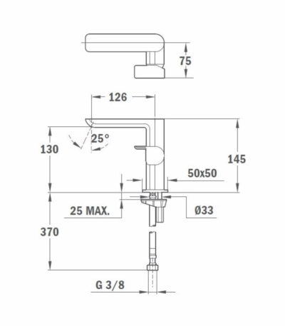 Teka FOR Смеситель простой каскад, низкий умывальник 623860200