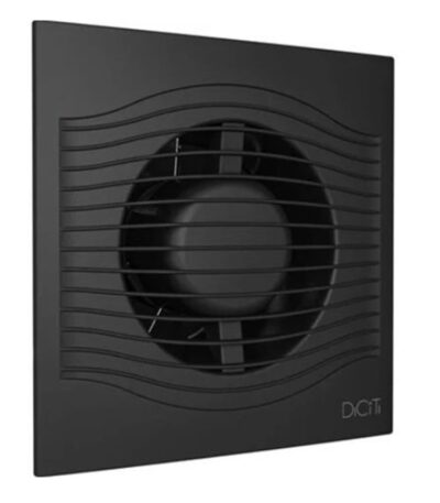 Вентилятор D100 SLIM 4C matt black с обратным клапаном DICITI