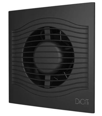 Вентилятор D100 SLIM 4C matt black с обратным клапаном DICITI