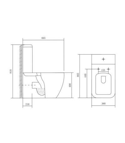 AQUATEK AQ1263N-00 Либра NEW Унитаз напольный безободковый 630*390*825 мм.