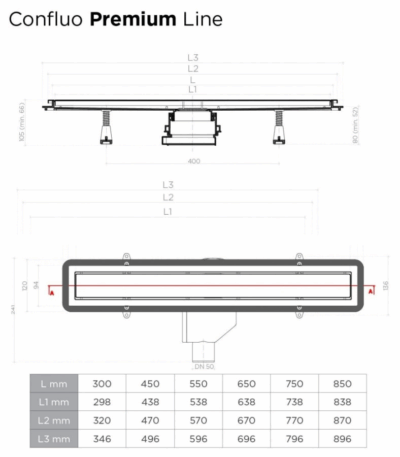 Душевой лоток Pestan Confluo Premium Line 750 (13100005)