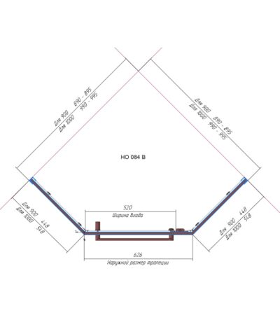 Душевой уголок RGW HO-084Gb 1000x1000