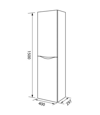 Пенал подвесной, 40 см, Cloud, CLO40W0i97, белый, IDDIS