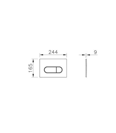 VitrA 740-2200 Панель смыва Root Round, белая