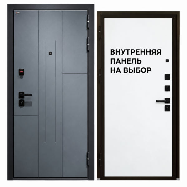 Входная дверь DORSTON VERT, Сандал антрацит, Без панели